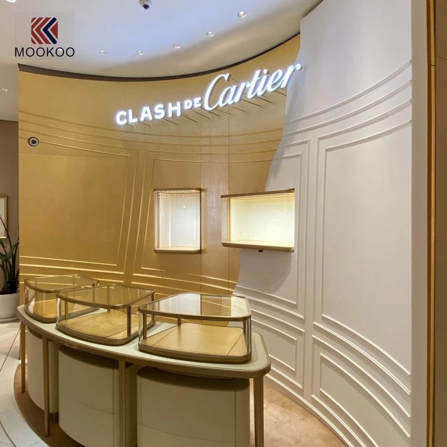 Modern Stainless Steel Jewelry Watch Showcase For Commercial Use Interior Design Licensed Jewel Display Shop price