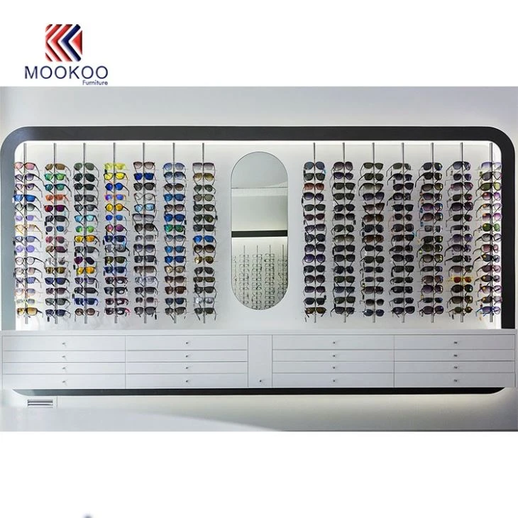 Clear Vision Wall Mounted Eyeglasses Display